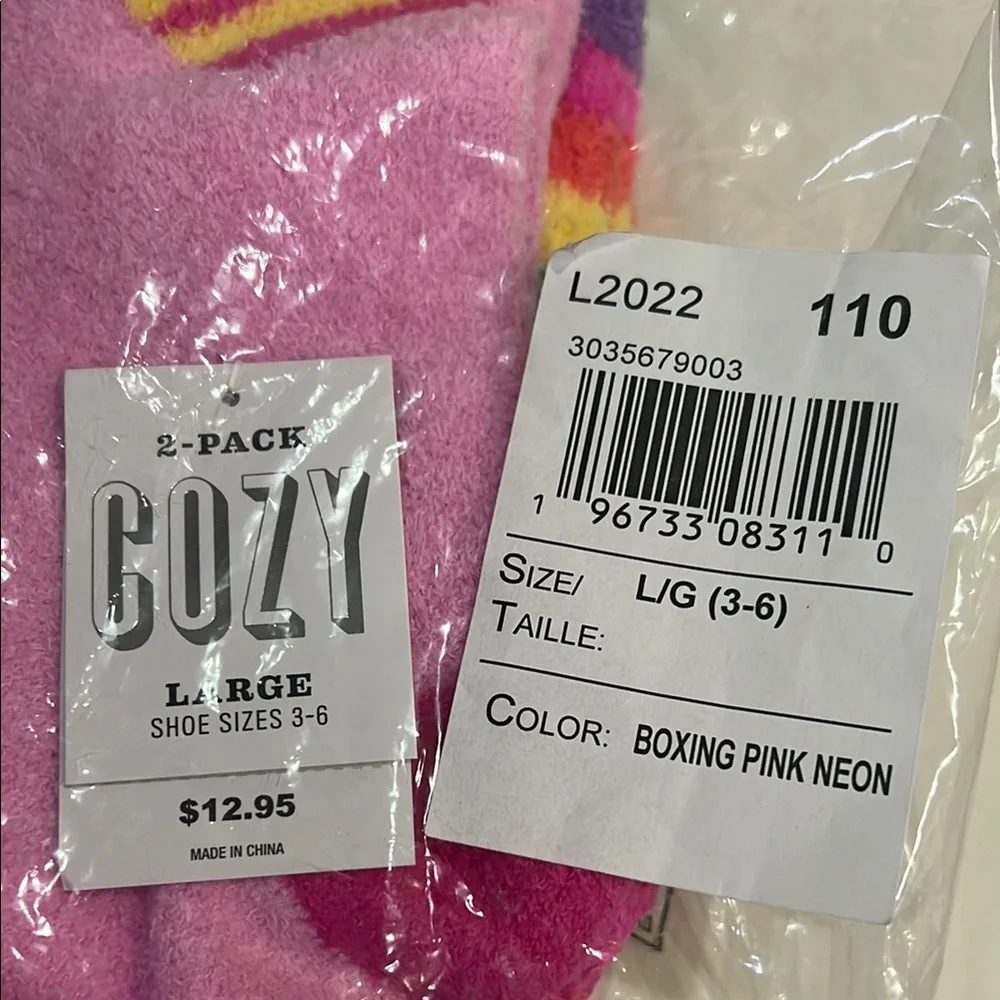 3 for $12🐥Pink Cozy Heart Socks 2 pk set